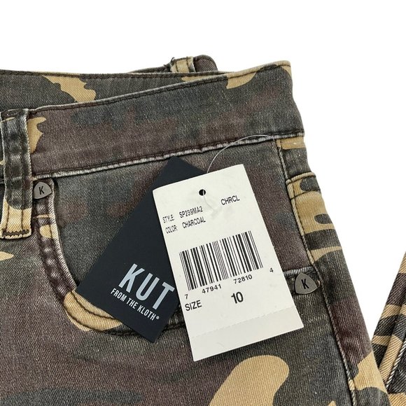 KUT From The Kloth Jeans Women's Sz 10 Camo High Rise Ankle Skinny Stretch Denim - Picture 4 of 11